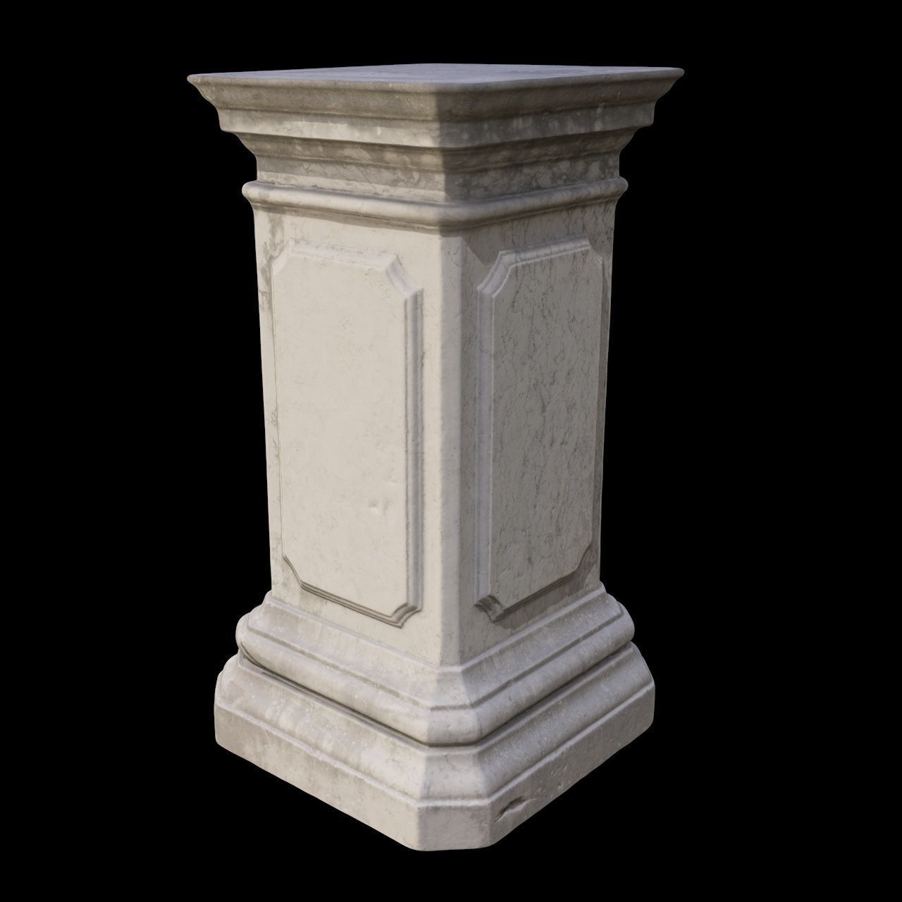 Classic Column Decorative Free 3D model_3