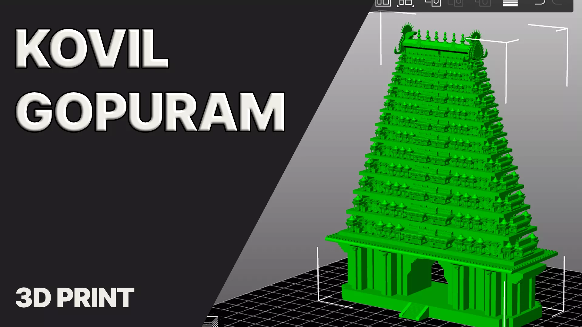 kovil gopuram south indian style temple for 3d printing 3D print model
