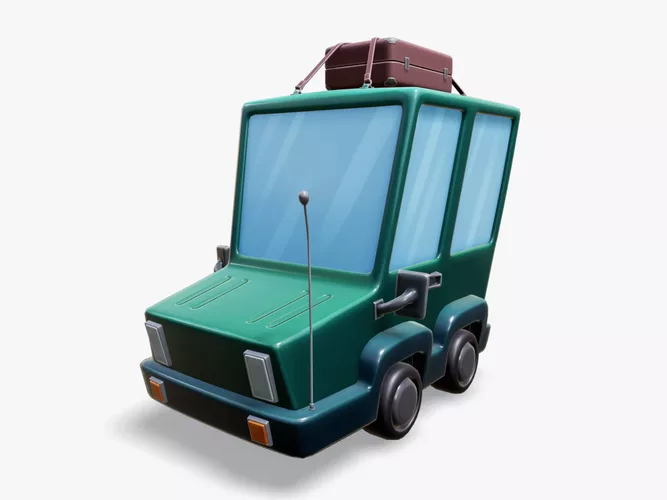 Stylized Square Car Rigged