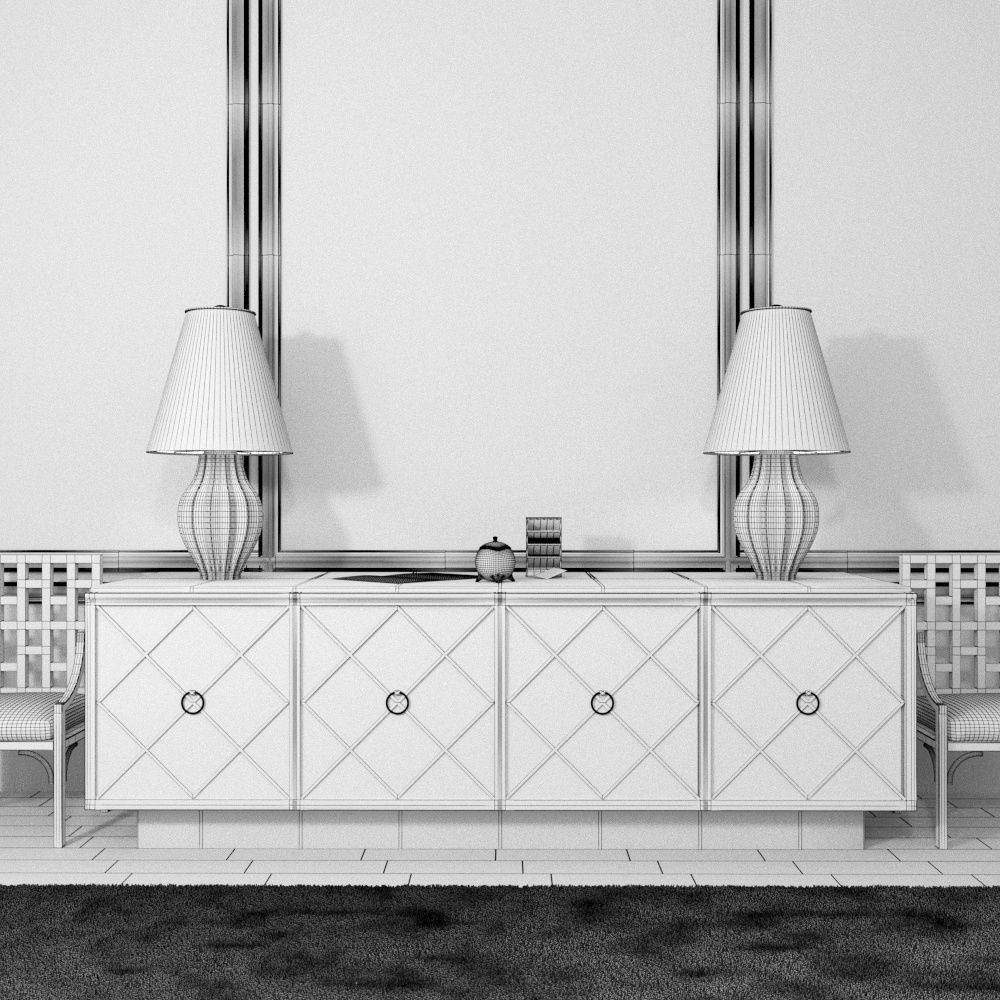 Decorative set Modern 3D model_2