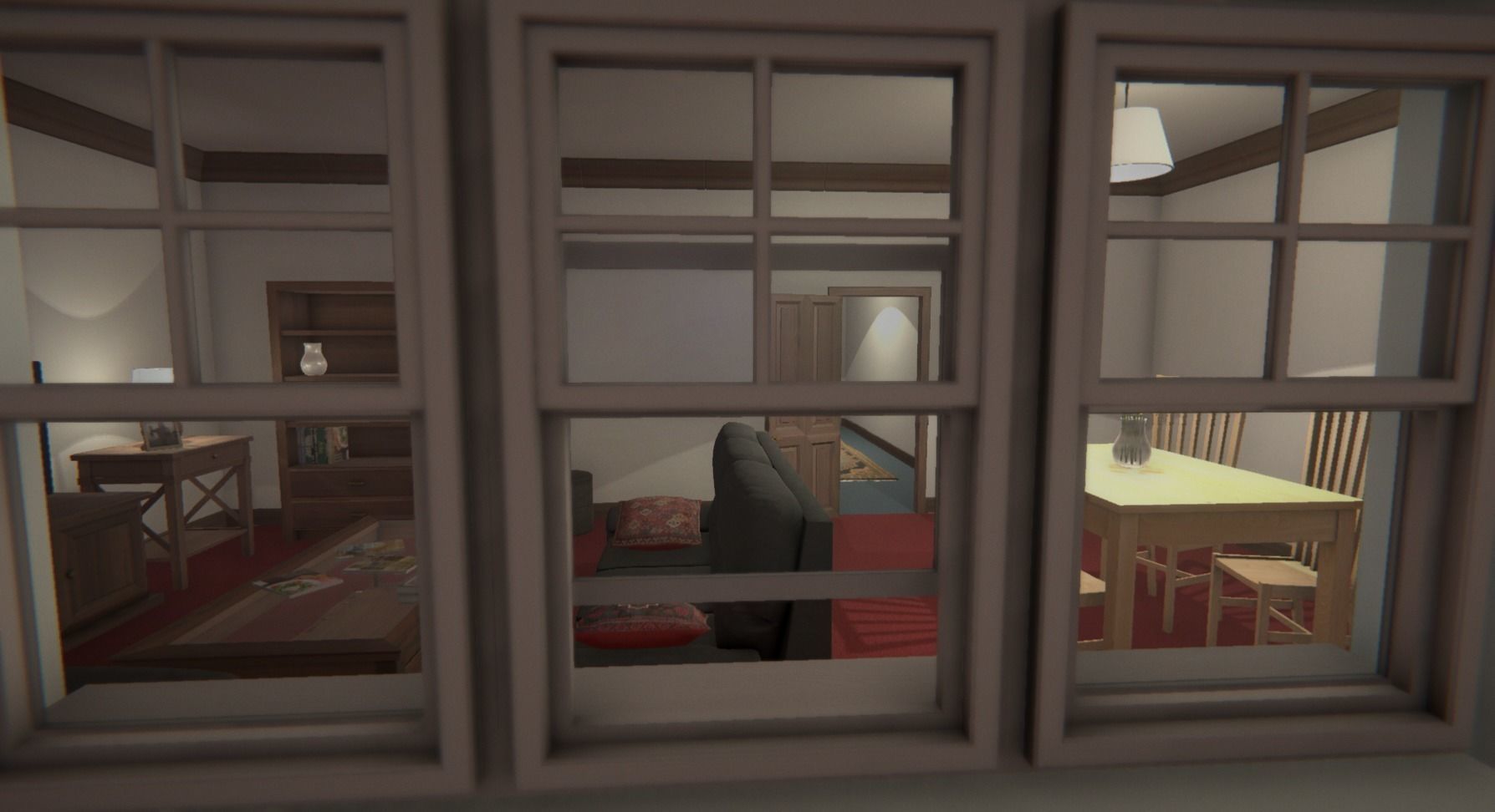 Apartment Living Room for Unity Low-poly 3D model_0