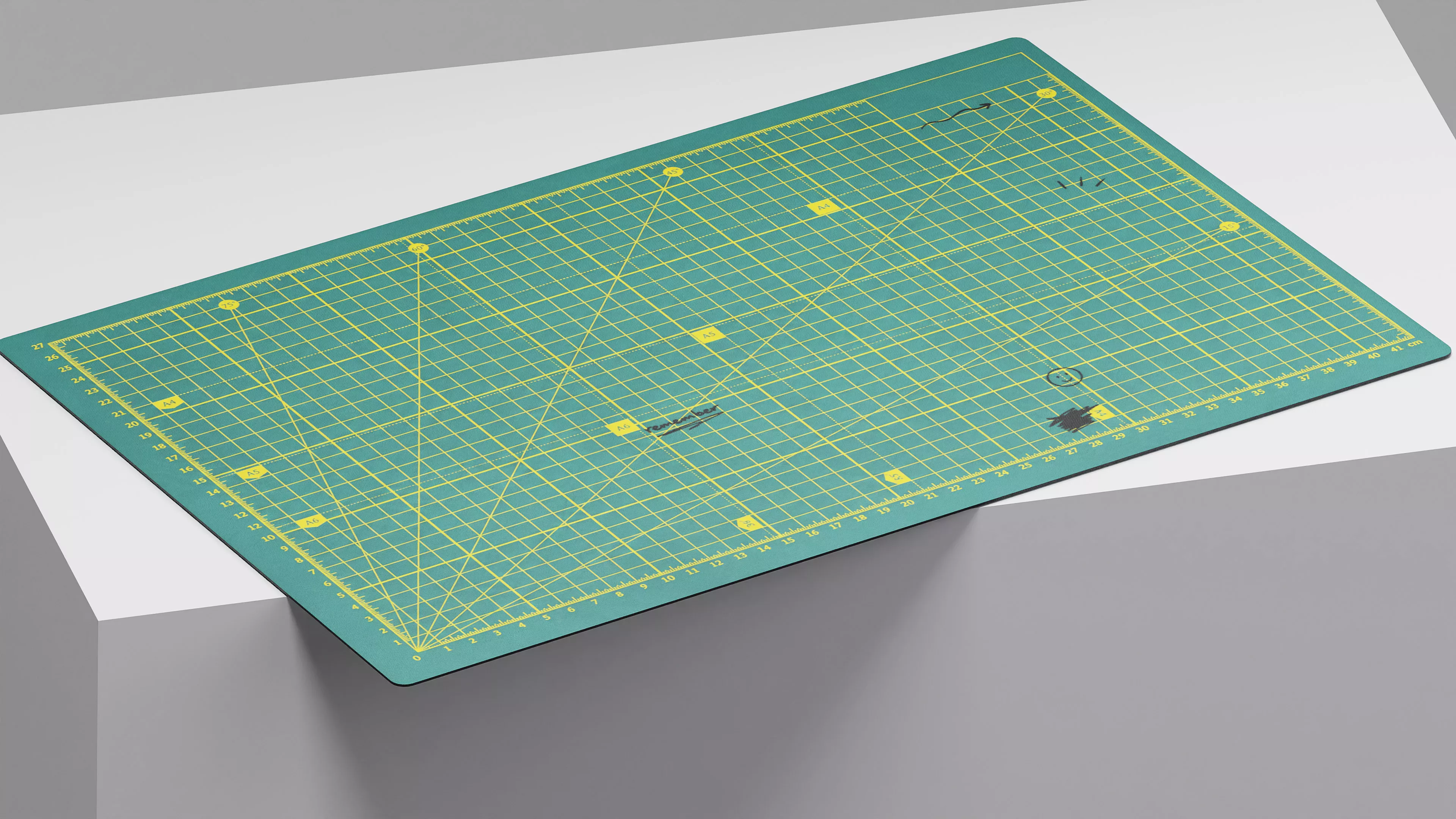 Green Cutting Mat 3D Model PBR texture 3D model
