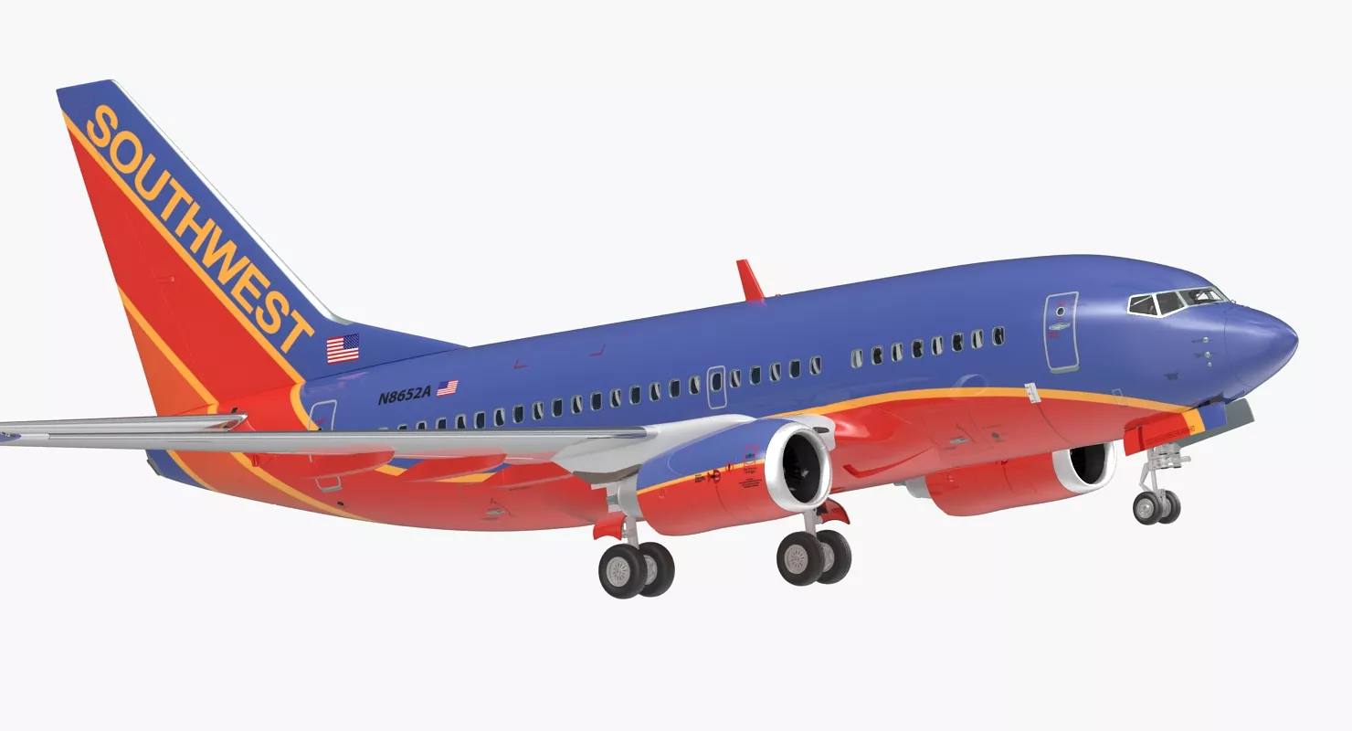 Boeing 737 600 with Interior Southwest Airlines 3D model