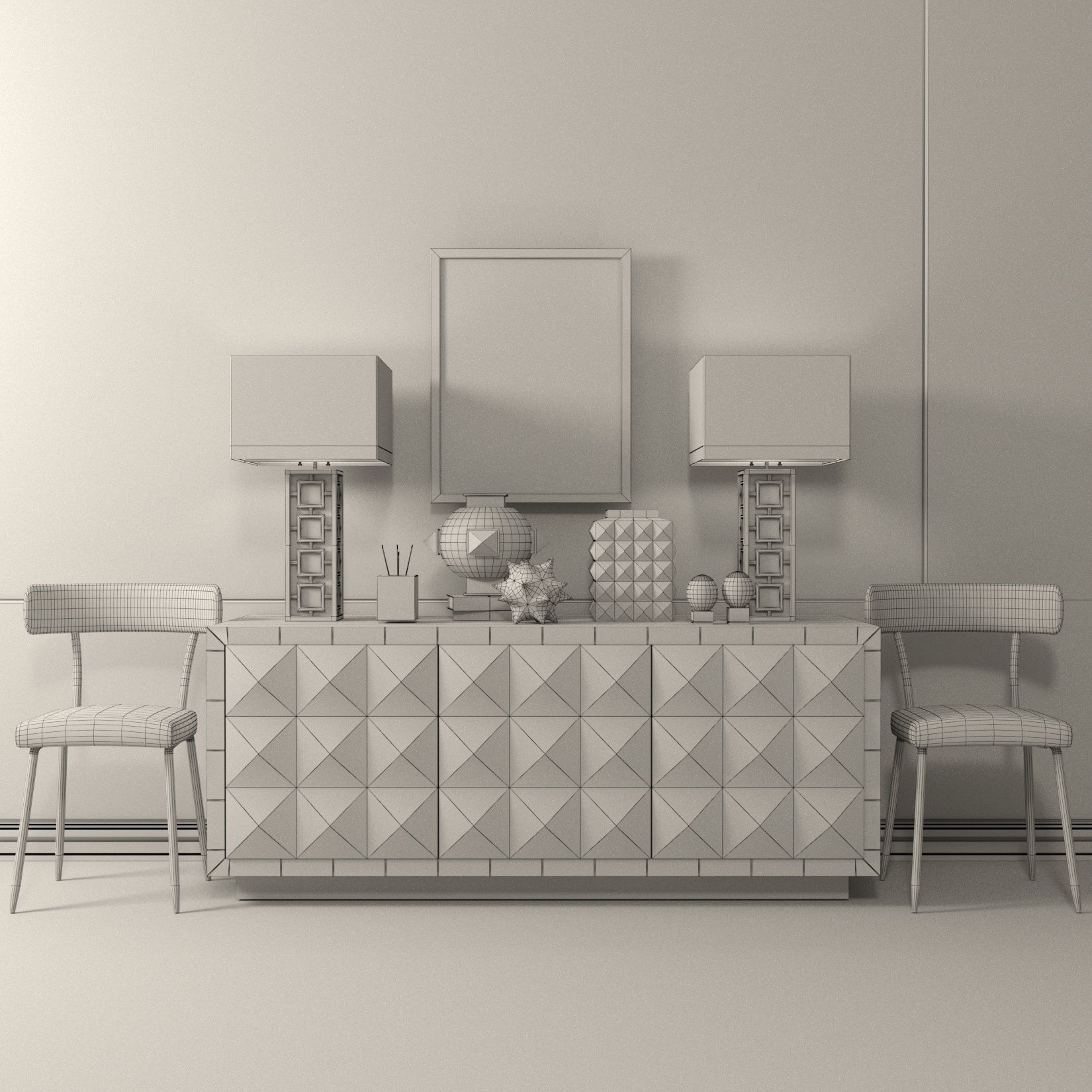 Decorative set Flight 3D model_2