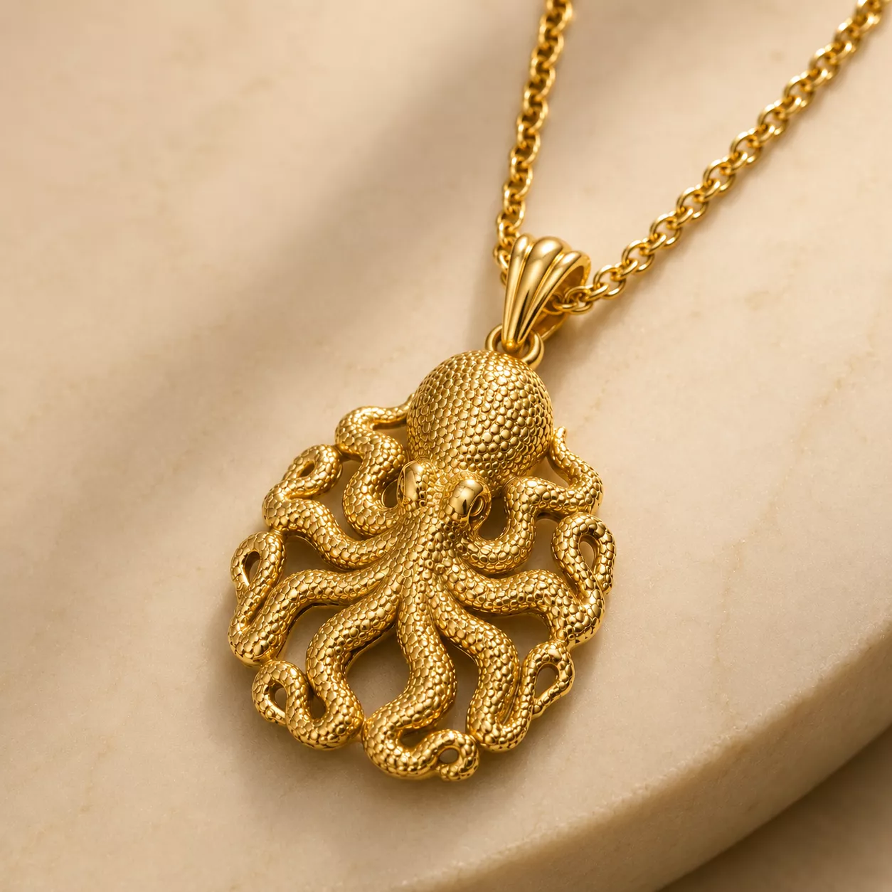 Octopus pendant 3D print model