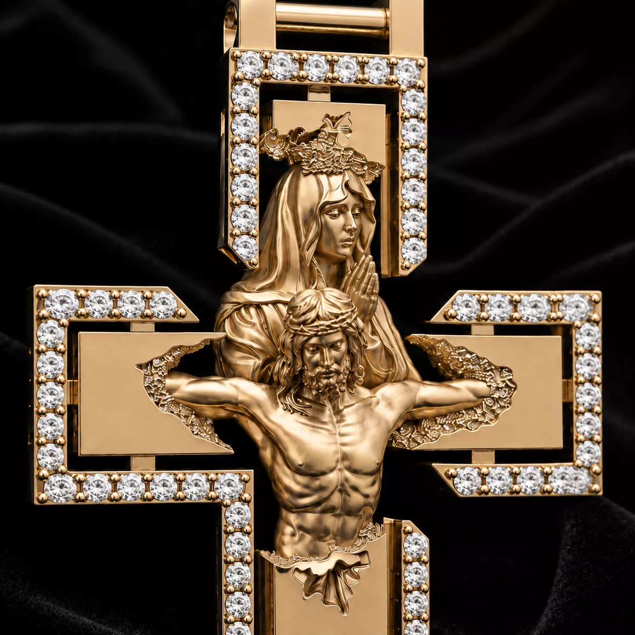 Maria Jessus Cross Pendant 3D print model