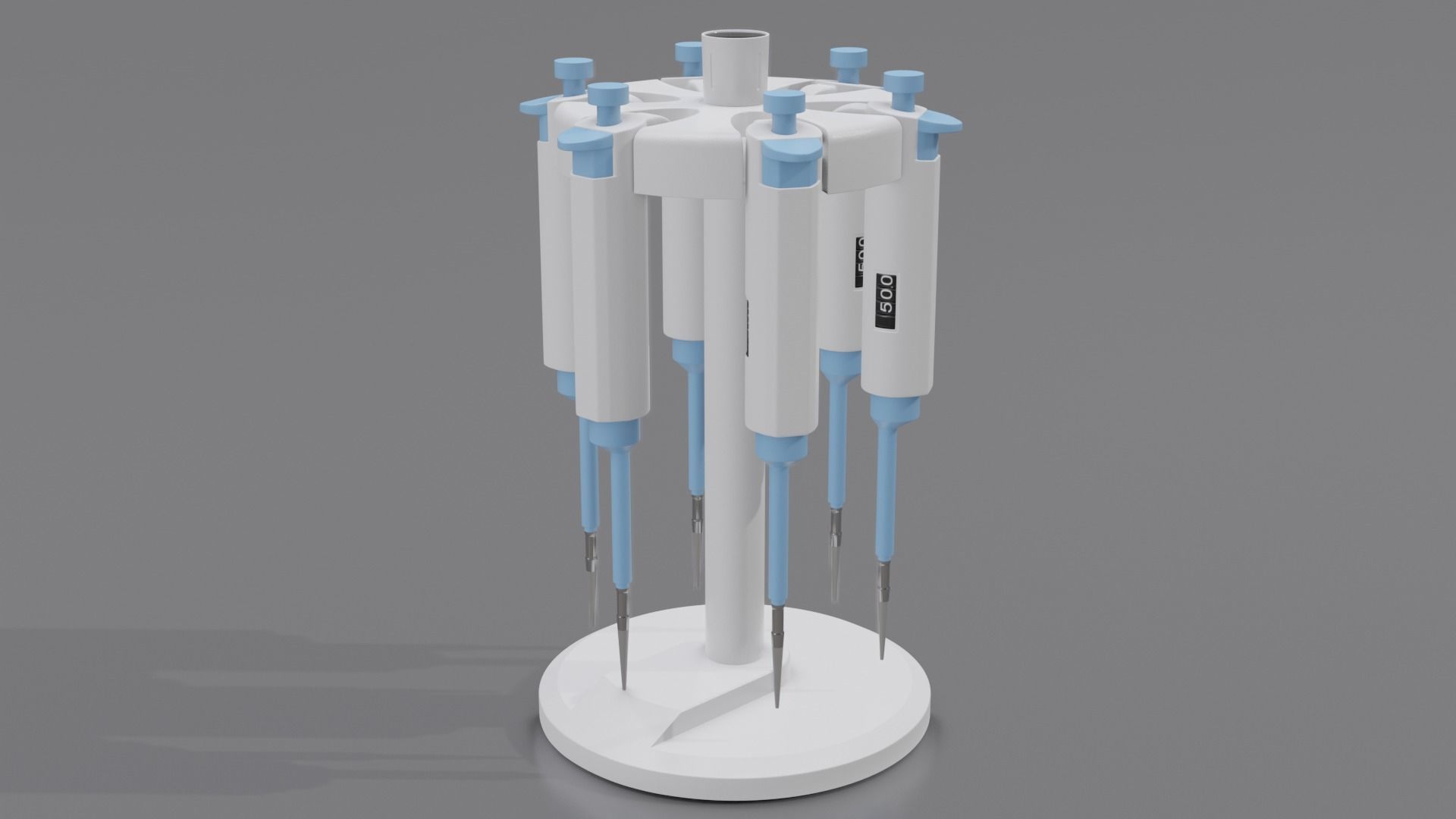 Medical Pipette Stand 3D model_1