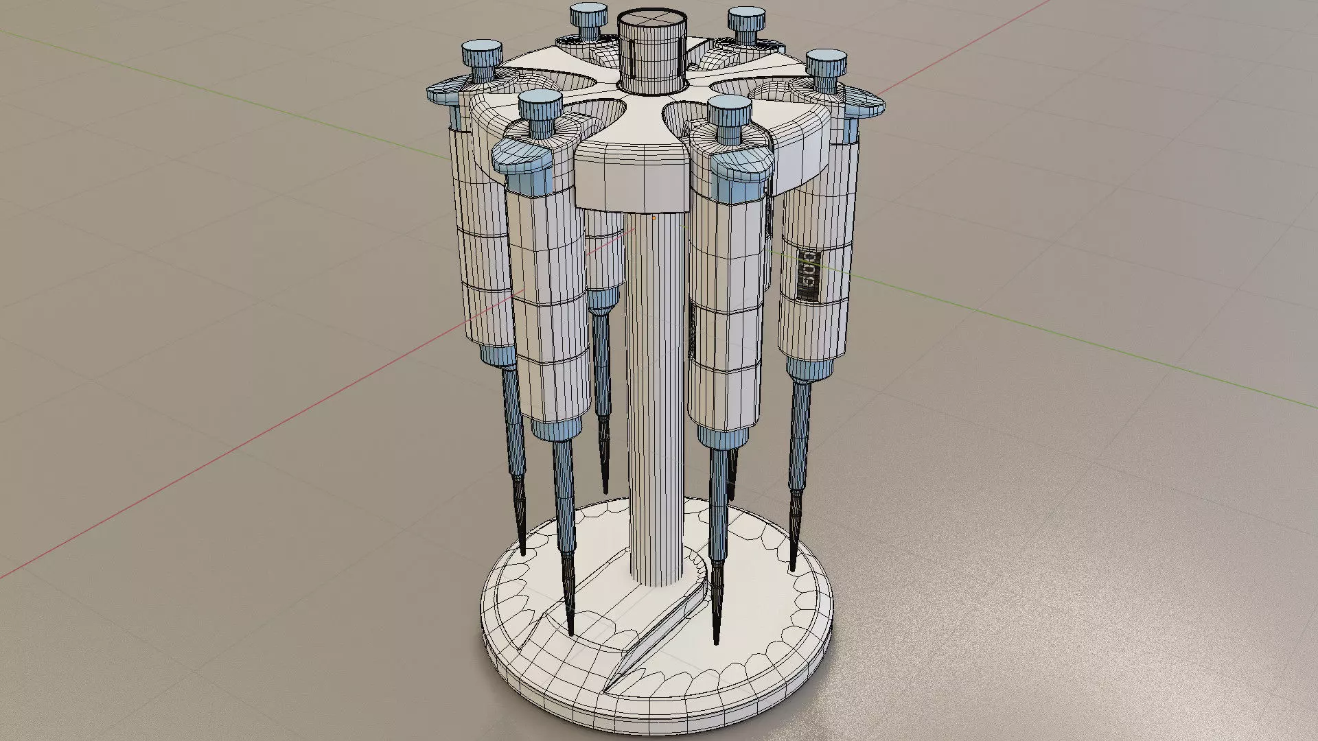 Medical Pipette Stand 3D model_0