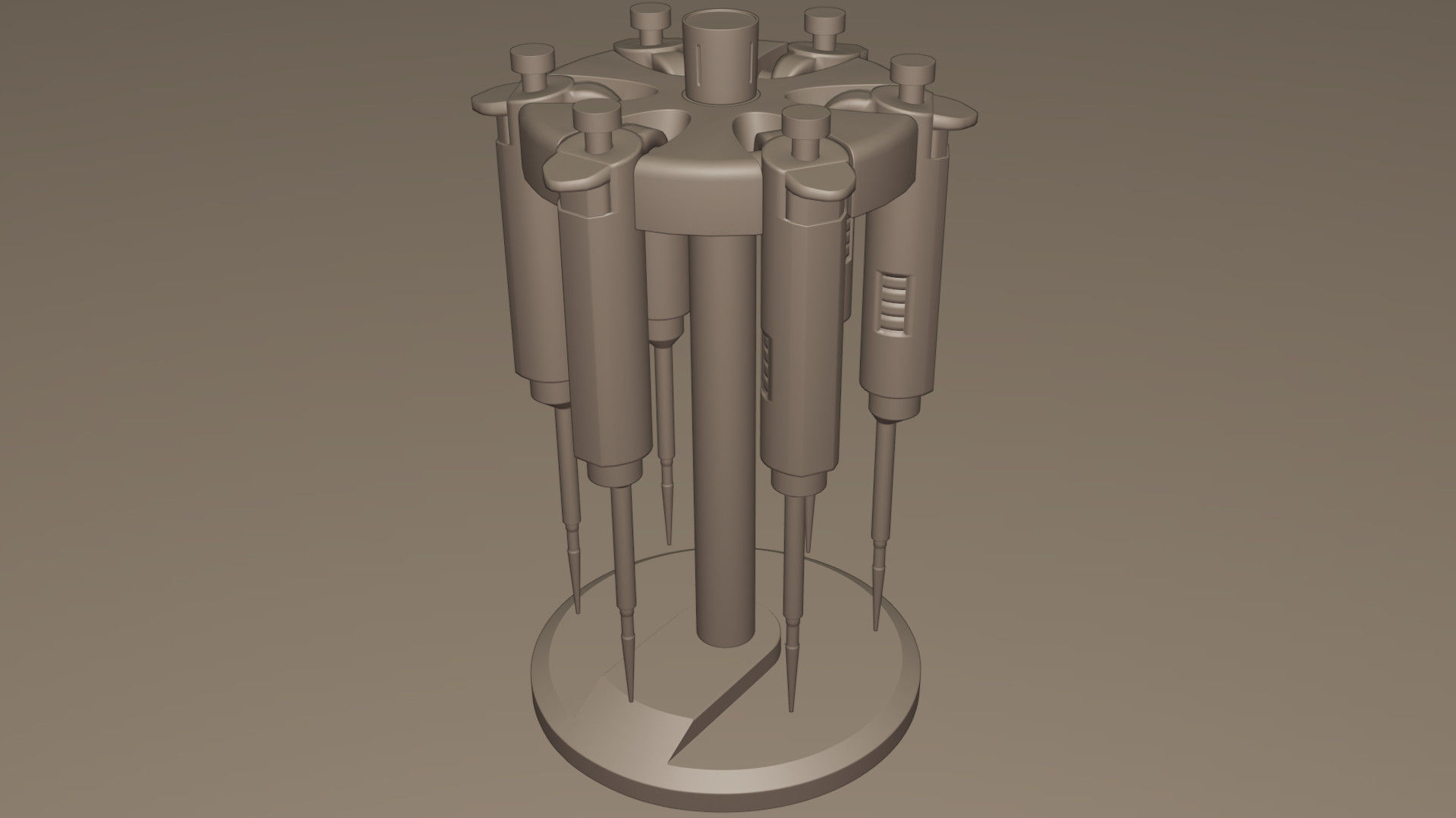 Medical Pipette Stand 3D model_2