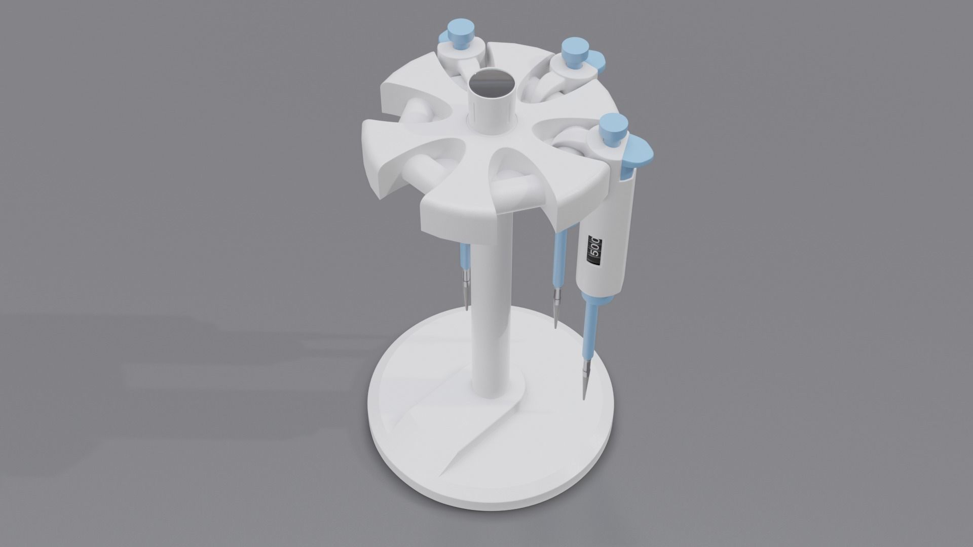 Medical Pipette Stand 3D model_9