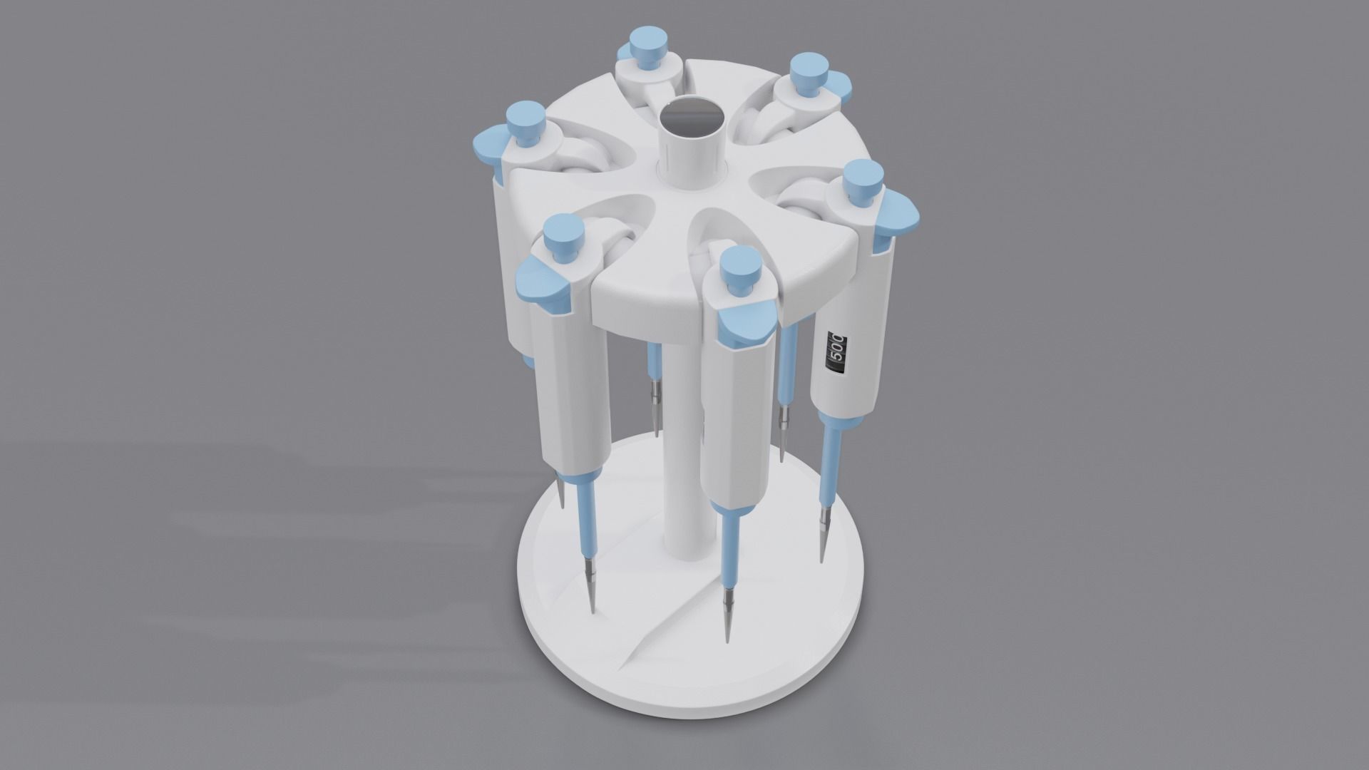 Medical Pipette Stand 3D model_8