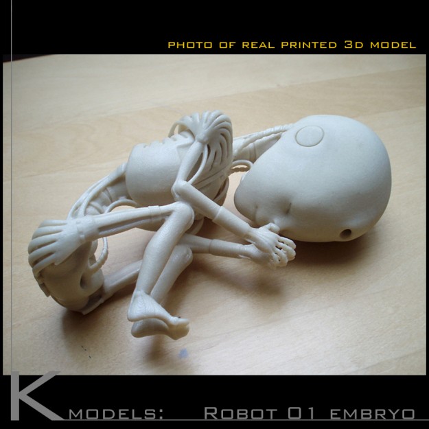 Robot 01 embryo 3D print model_1