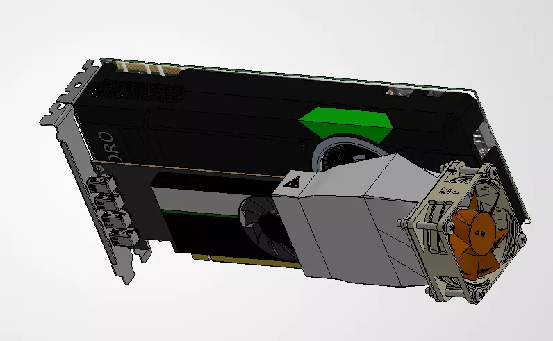 Tesla middle length duct for 60x60xXX fan v2 3D print model