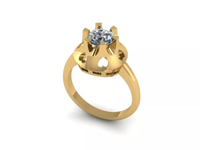 Diamond wedding ring 3D print model
