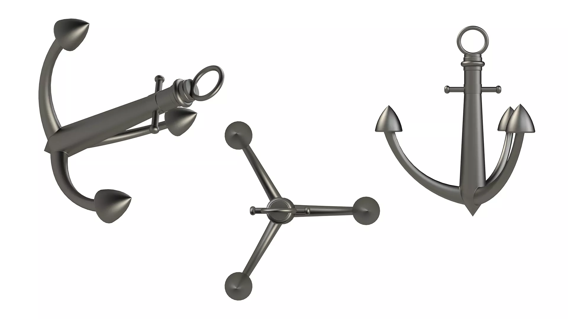 Ship Anchor CAD 3D Model Marine Equipment 3D model