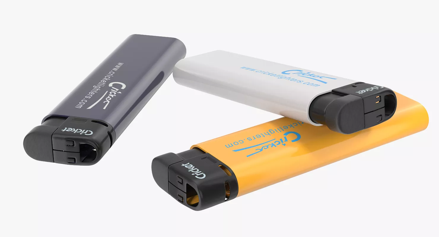 Cricket Lighters Set 3D model