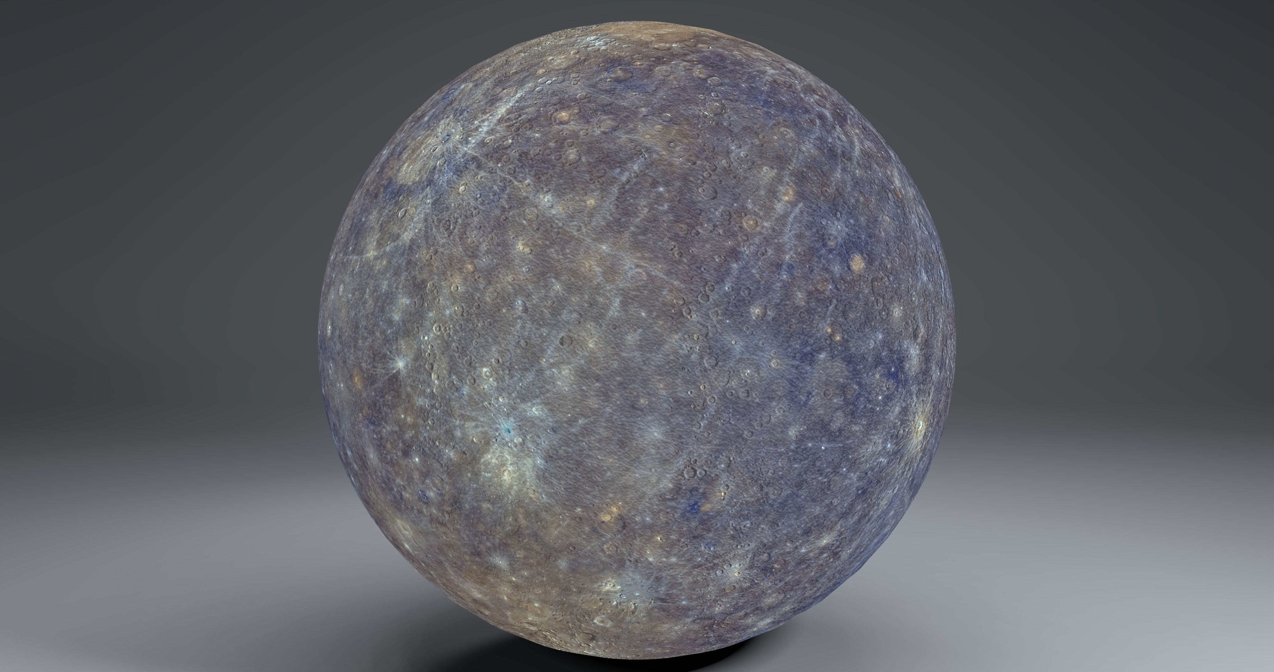 Mercury 4k Globe 3D model_7
