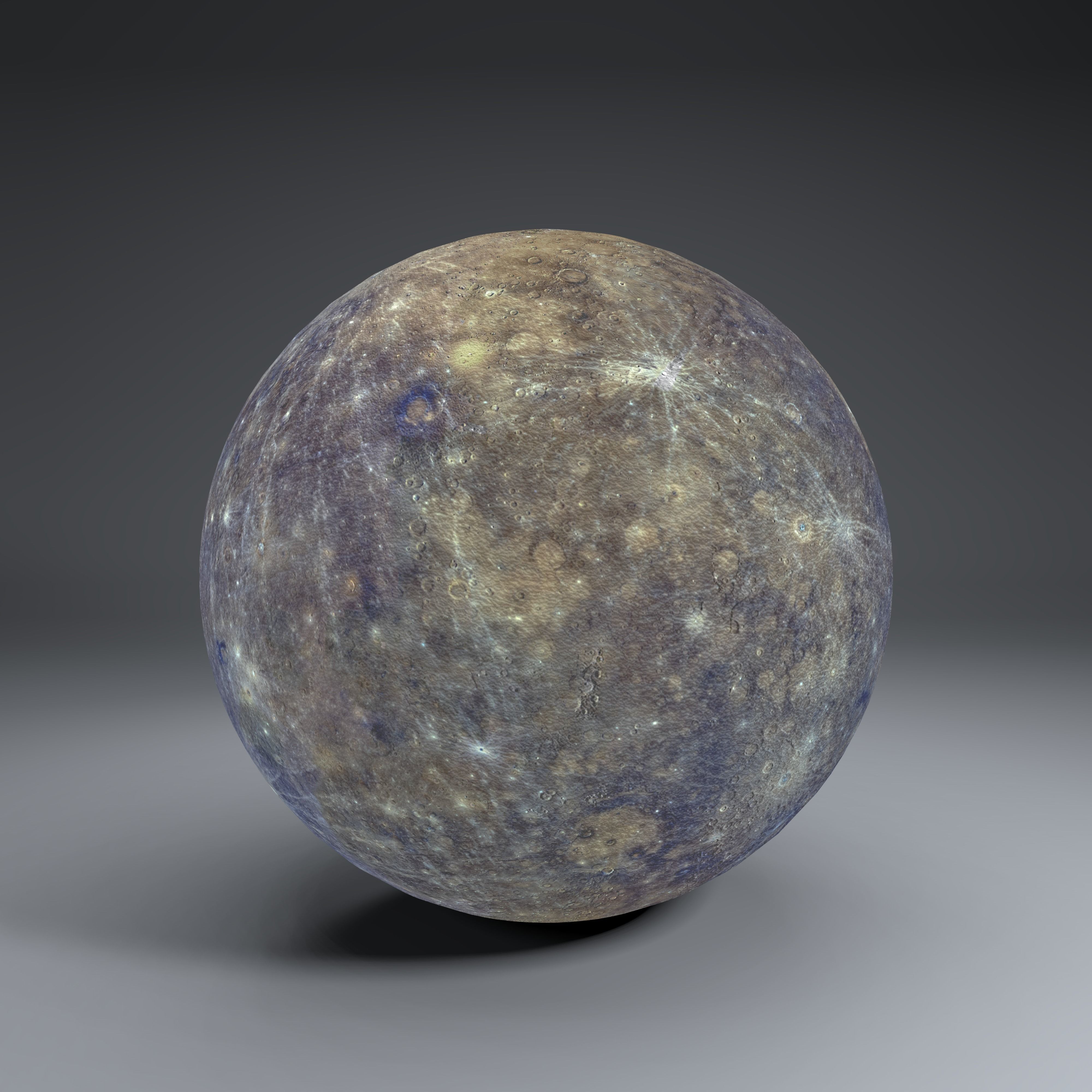 Mercury 4k Globe 3D model_11