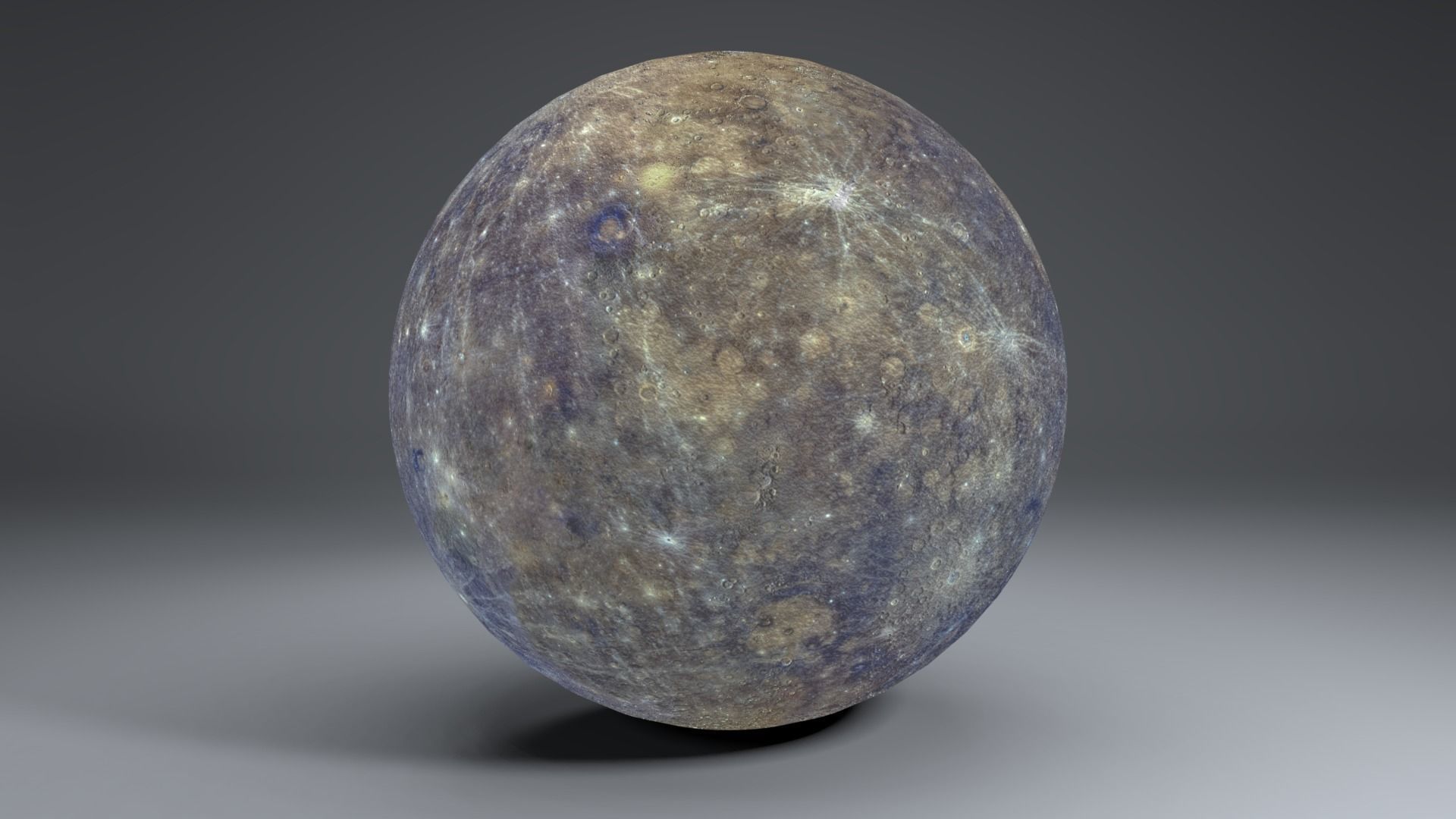 Mercury 4k Globe 3D model_12