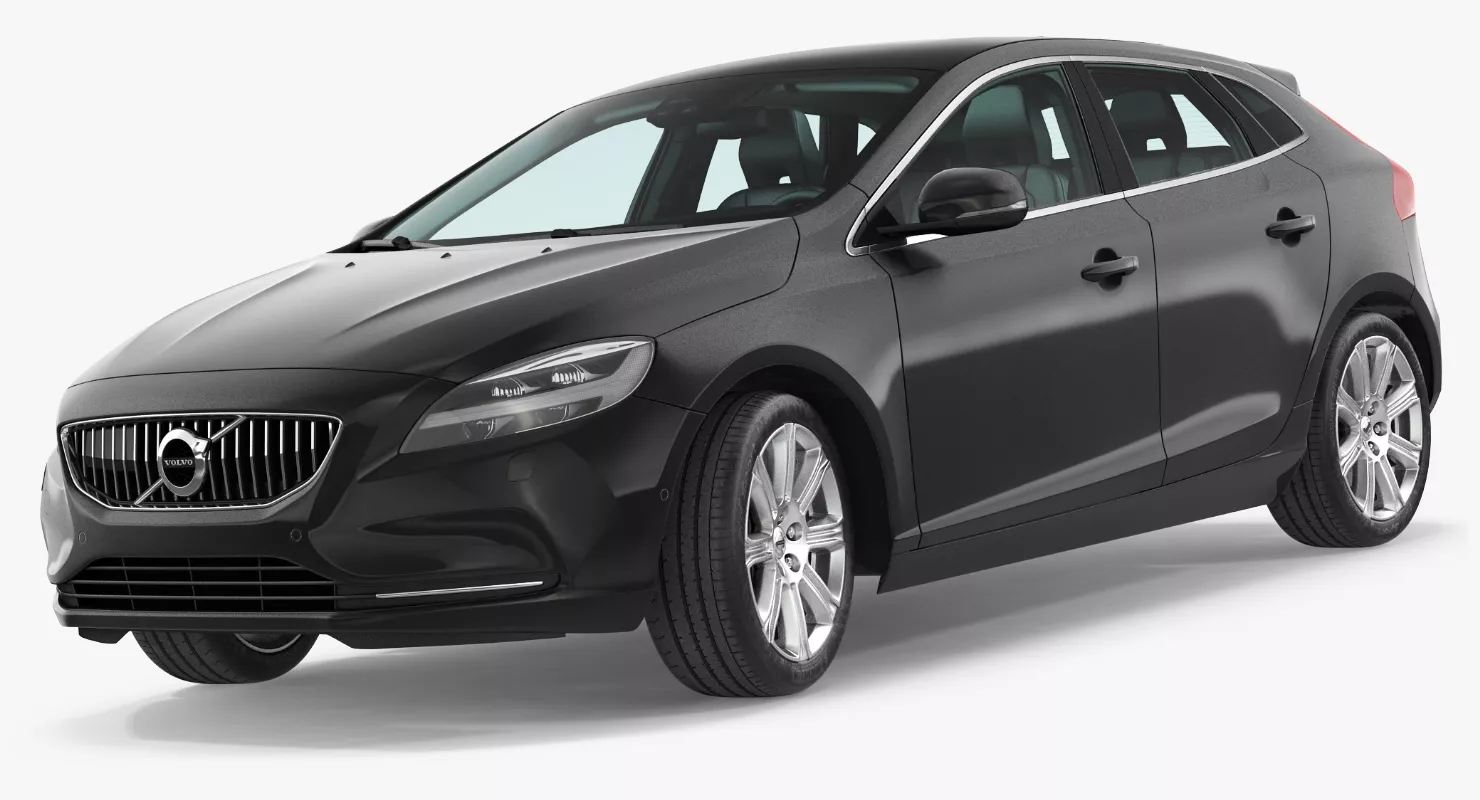 Volvo V40 Hatchback Rigged 3D model