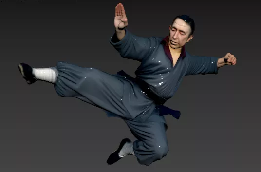 A14- The Man Playing Bagua Fist in the Dragon Scene 3D model