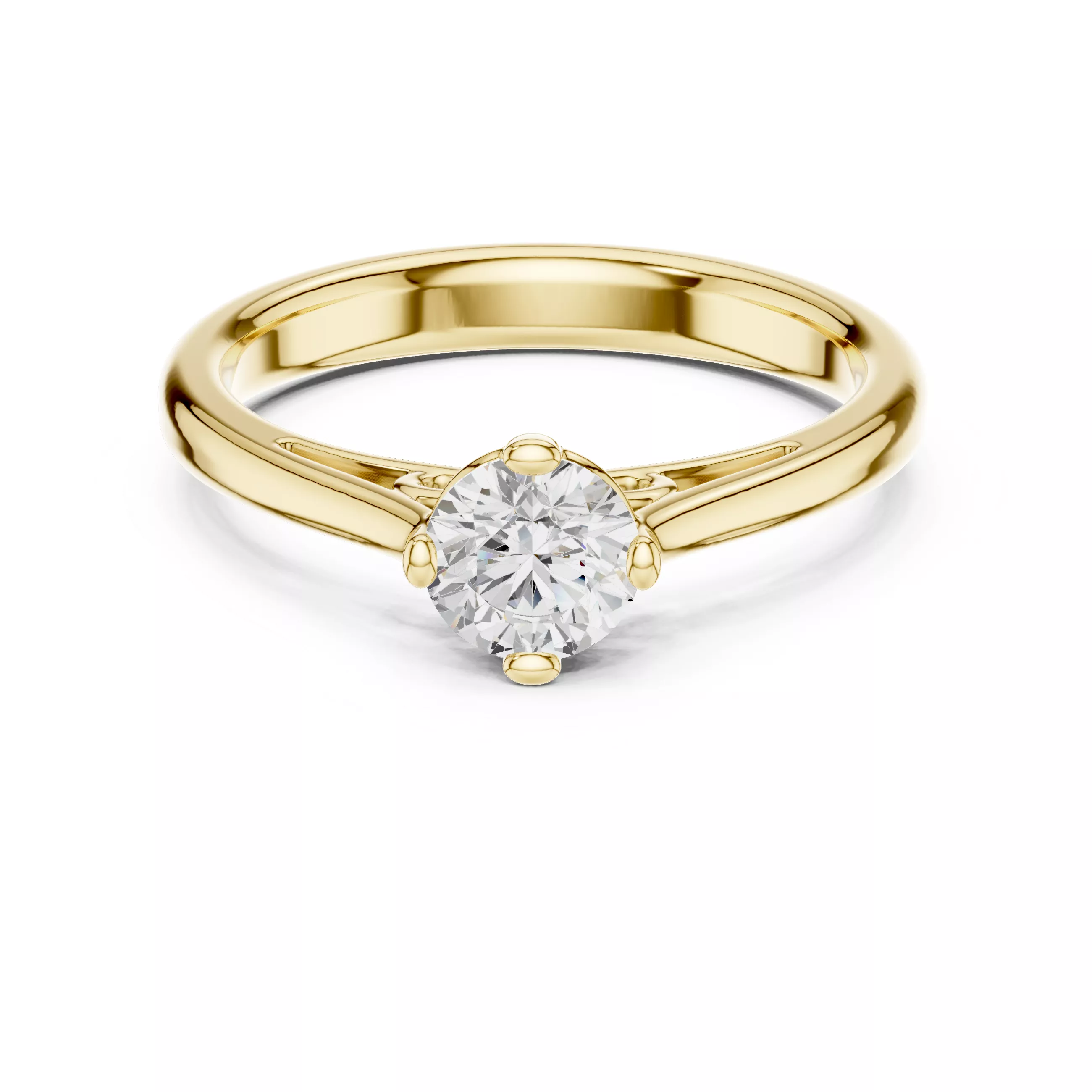 Round Diamond jewelry ring for woman 3D print model 3D print model