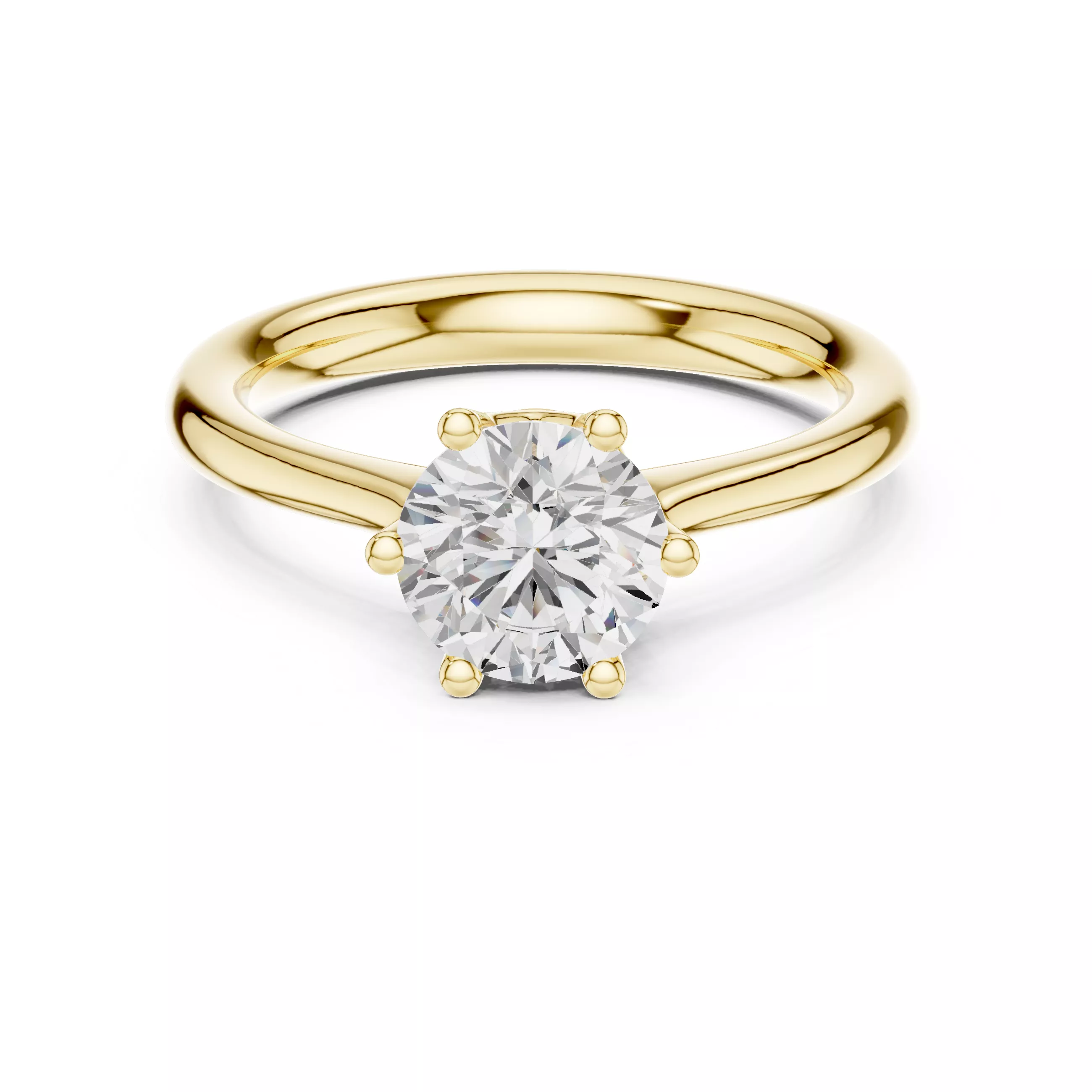 Round Diamond jewelry ring for woman 3D print model 3D print model