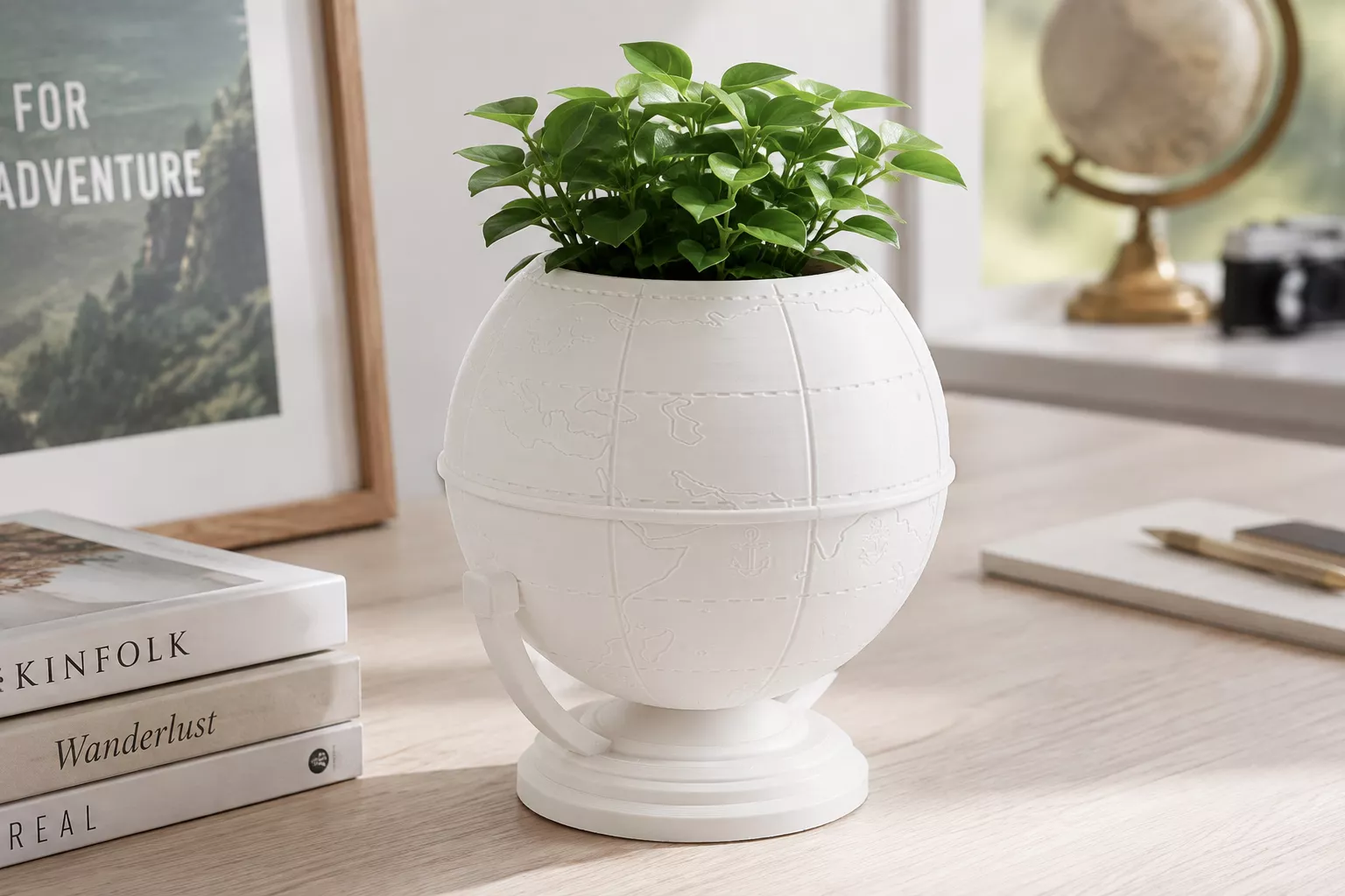 Globe Vase and Flower Pot 3D print model