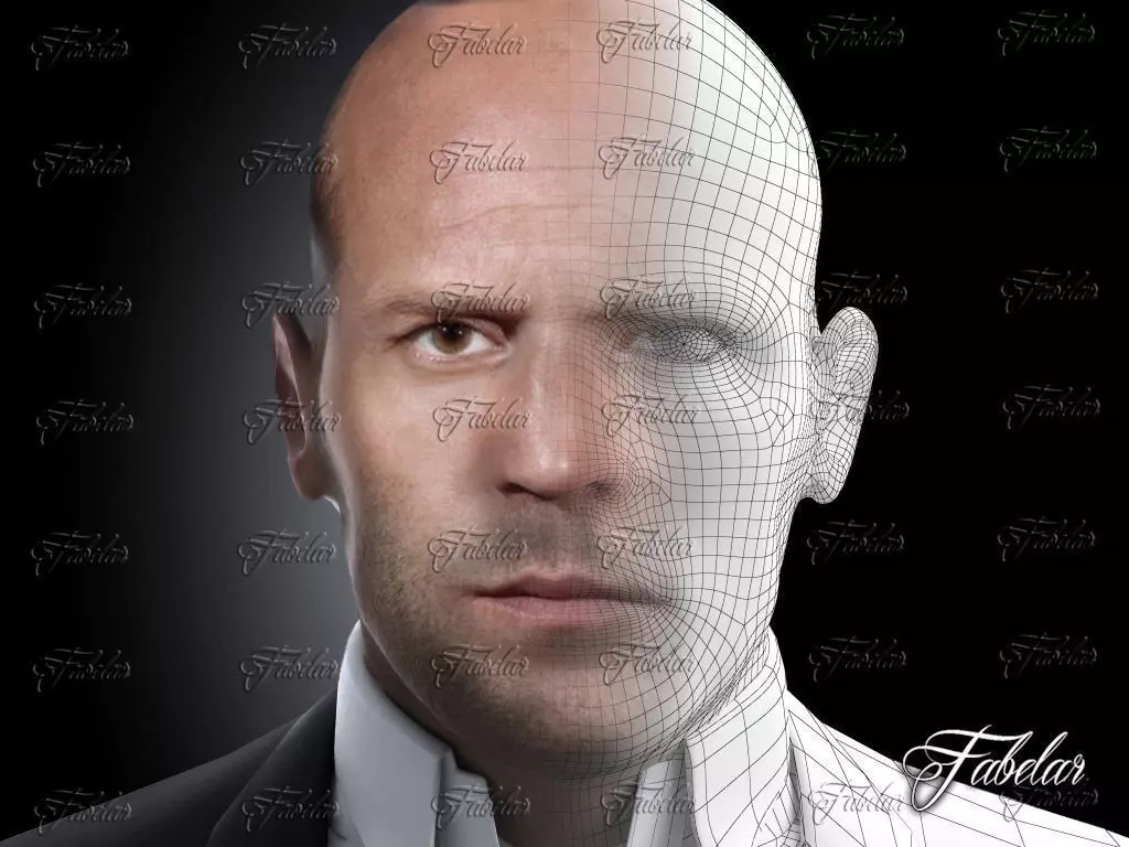 Jason Statham Vray 3D model_0