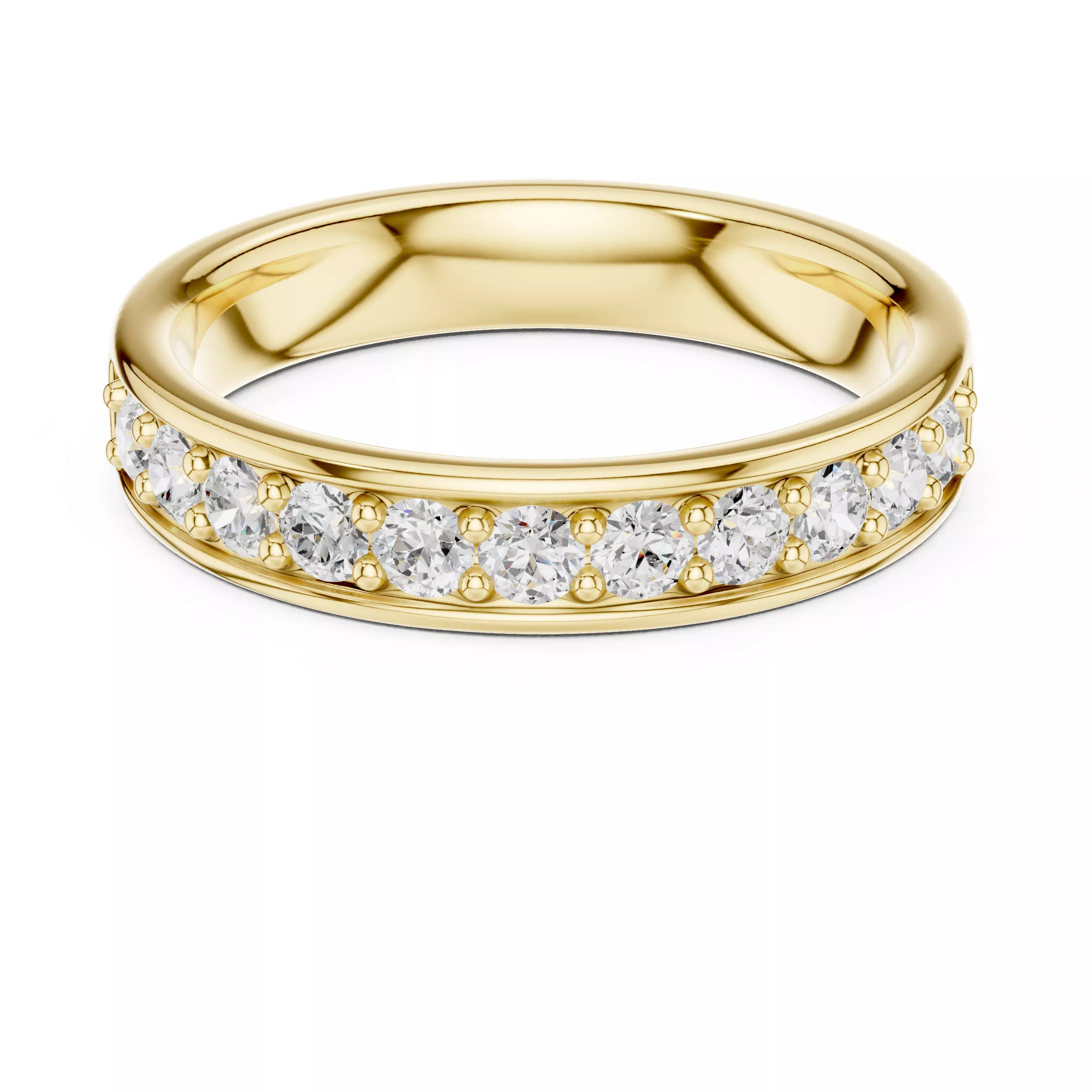 Round Diamond Ring Band 3D print model