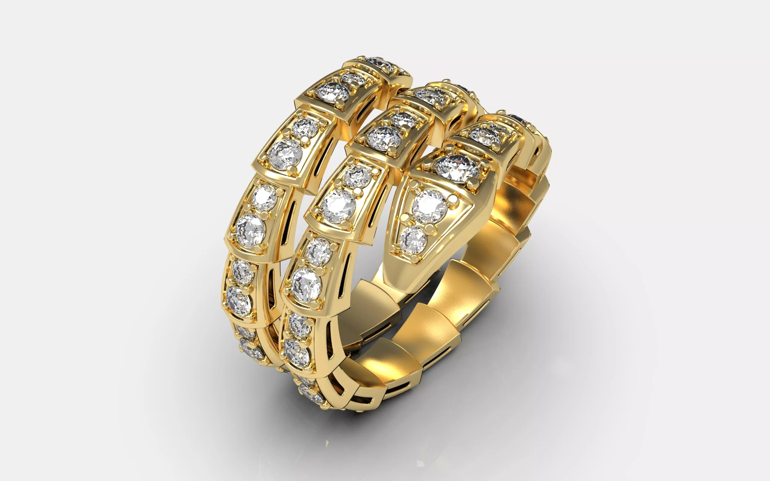 Bvlgari Serpenti Viper Ring 3D print model