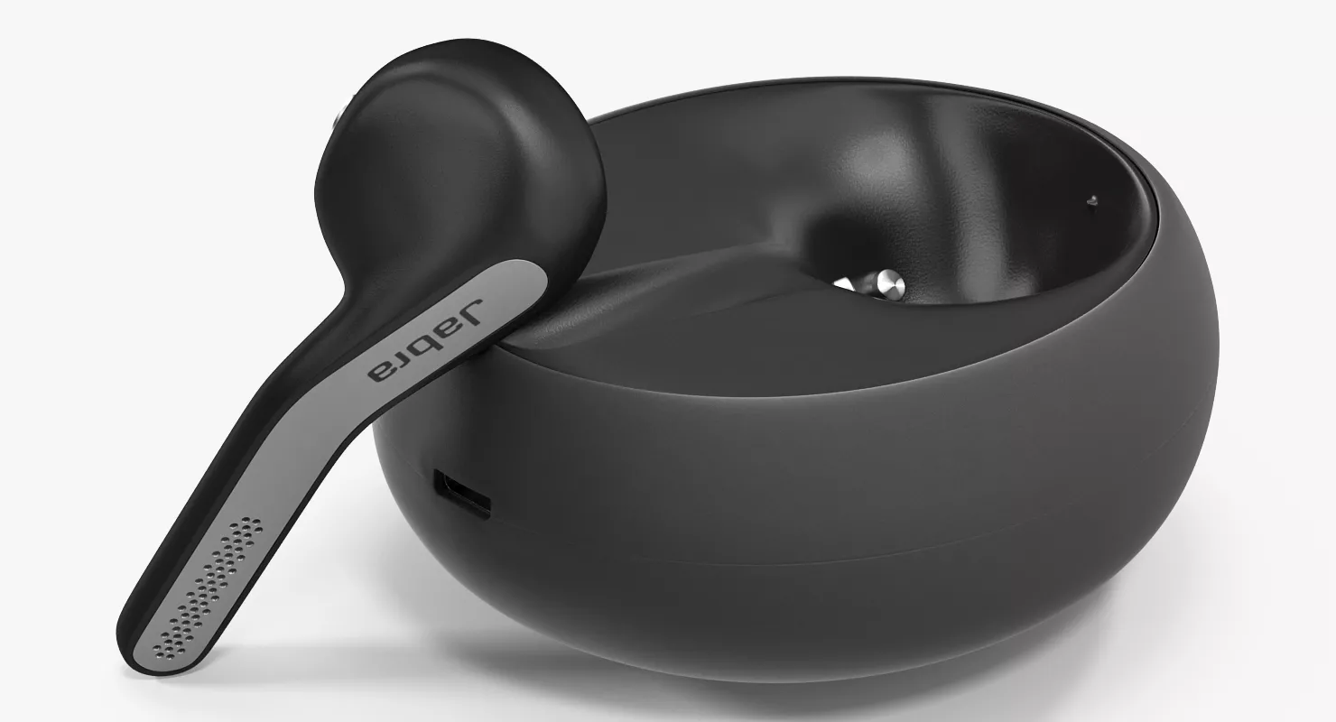 Bluetooth Wireless Headset Jabra Eclipse with Charging Case 3D model