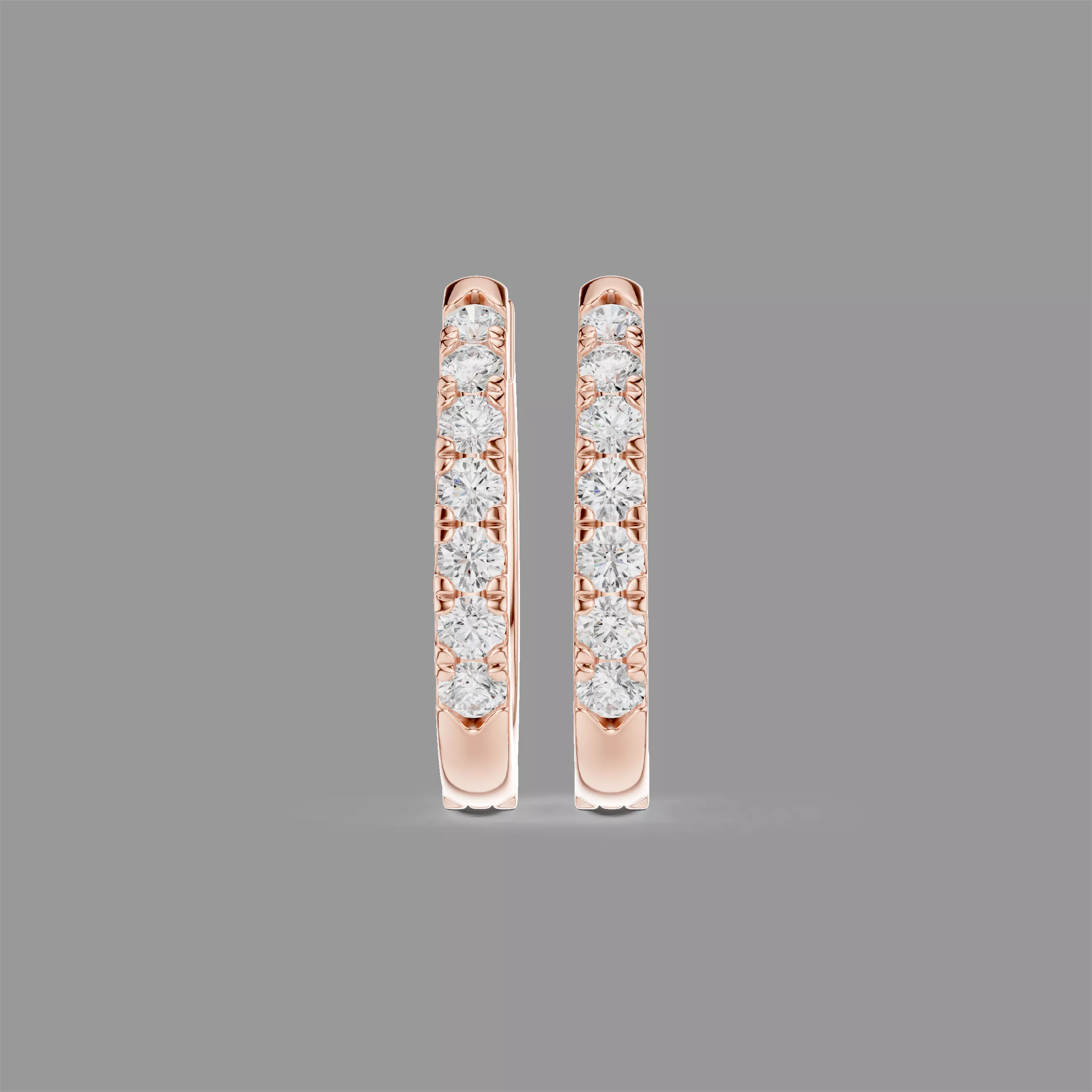 Diamond Hoops Earrings 3D print model