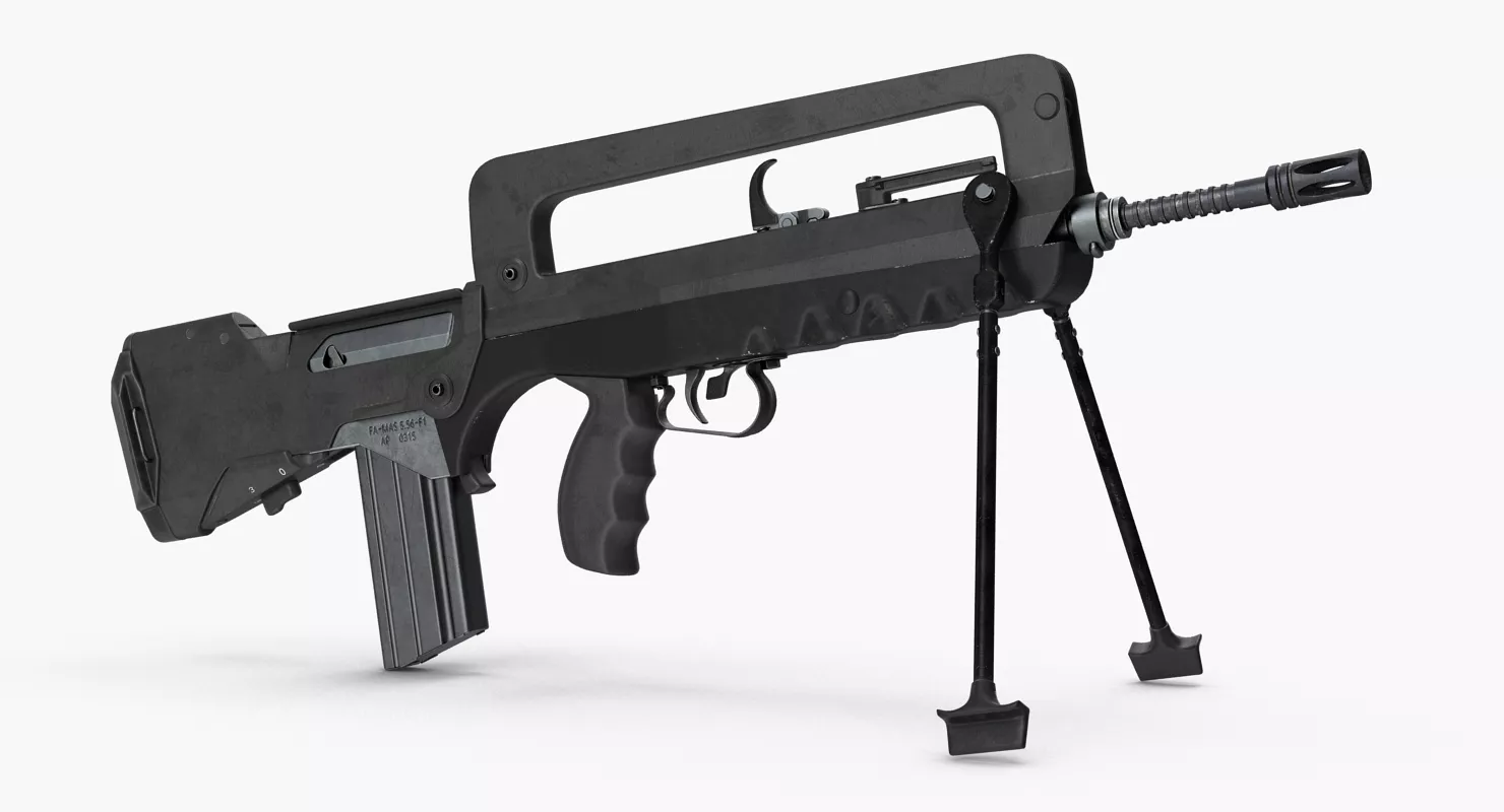 Assault Rifle FAMAS F1 3D model