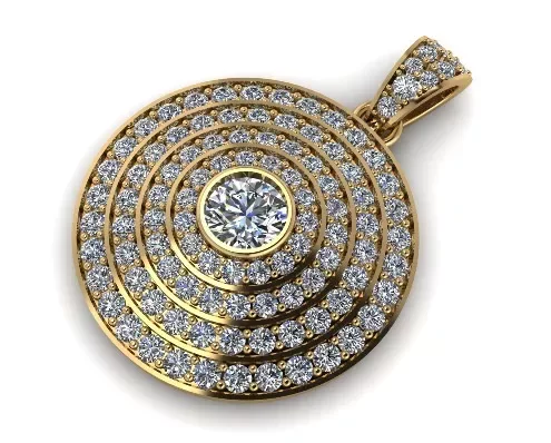 Round Pave Pendant