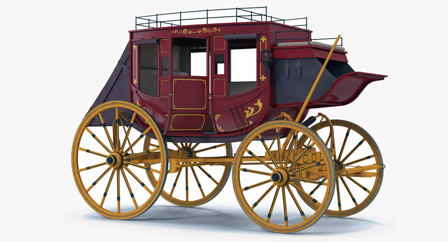 Concord Stagecoach Rigged 3D model