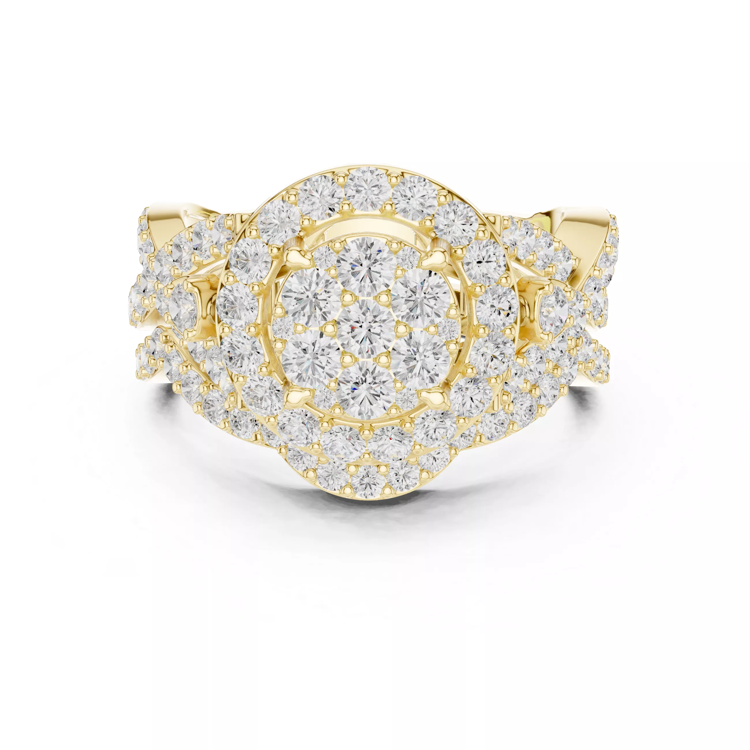 Round Diamond Ring 3D print model