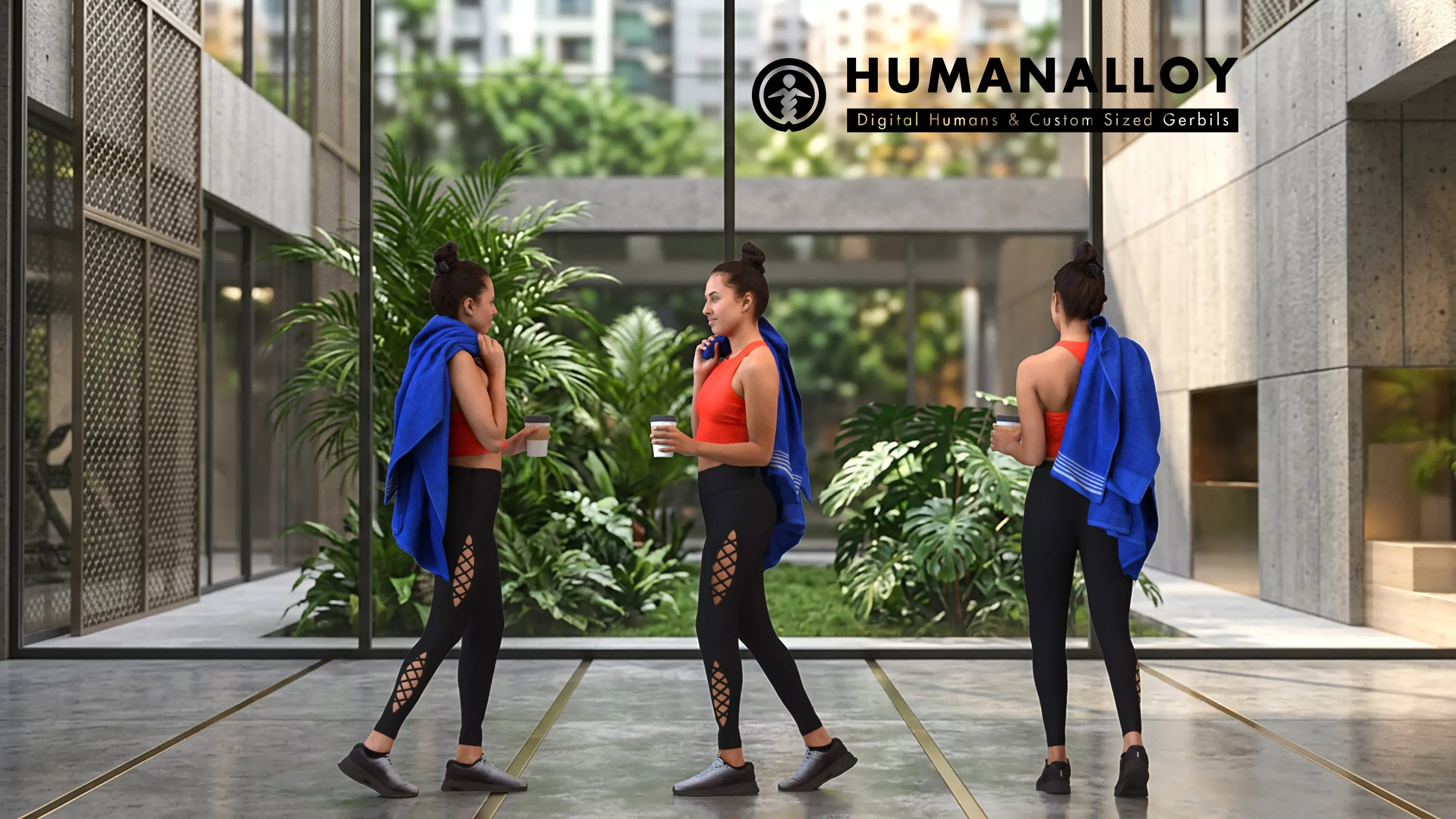 Adult Indian woman walking while calling 3D model