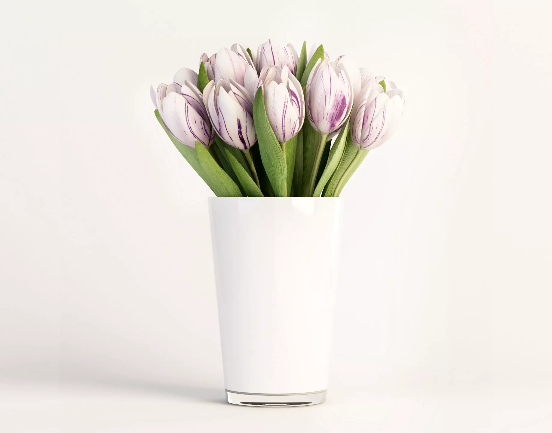 Flaming Flag Tulips 3D model_0