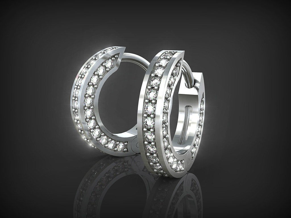 Earrings Wheels 03 3D print model_3