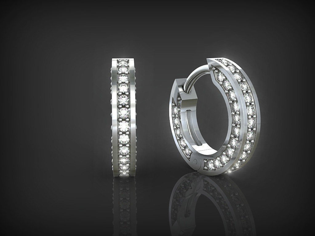 Earrings Wheels 03 3D print model_2