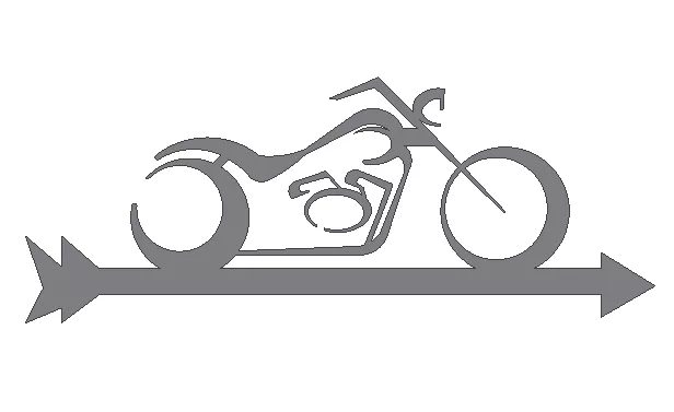 Motorcycle-shaped decorative plaque 3D print model
