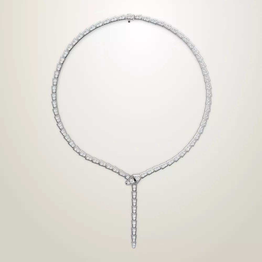 Bvlgari Serpenti Necklace full pave diamonds 3D print model