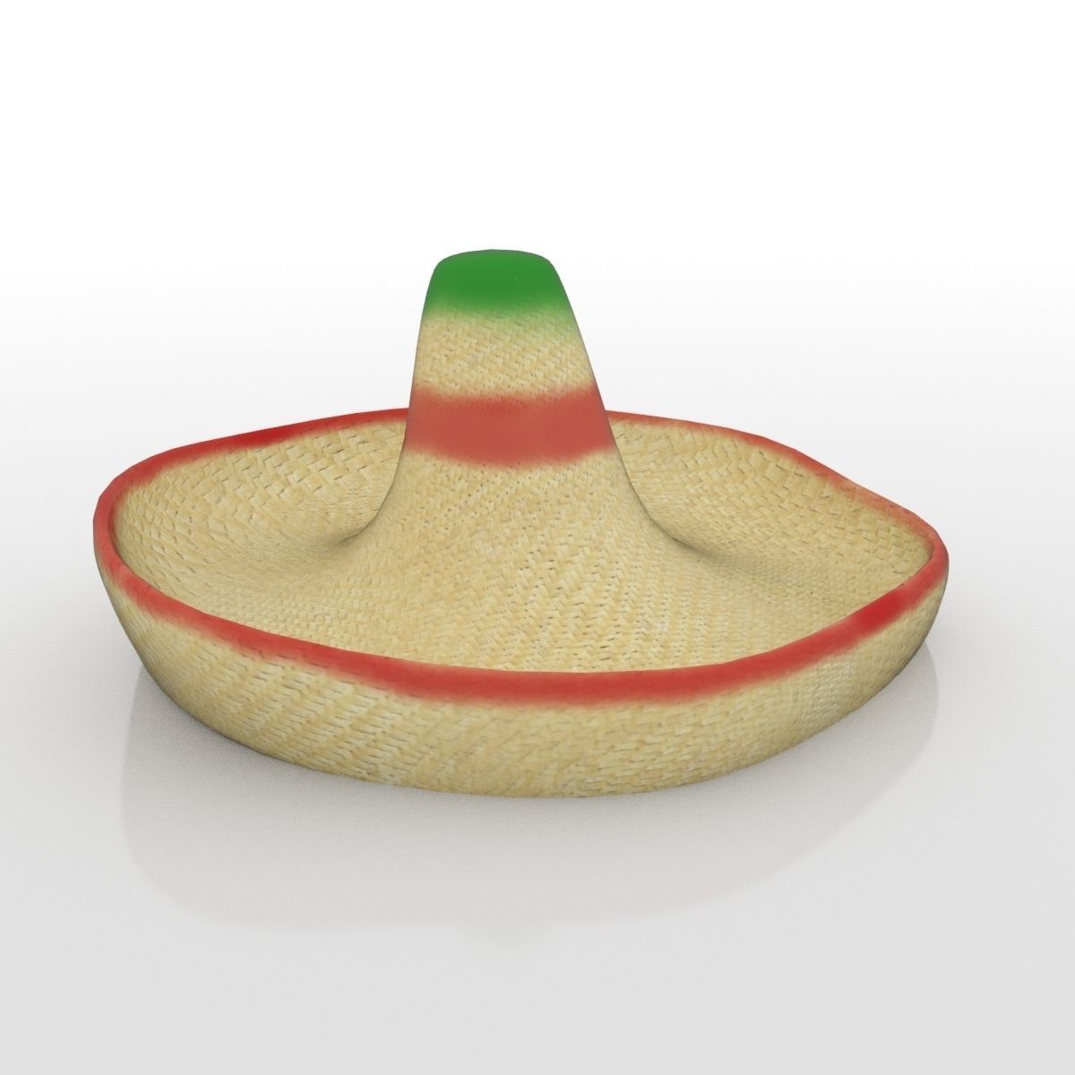 Mexican Hat Low-poly 3D model_2