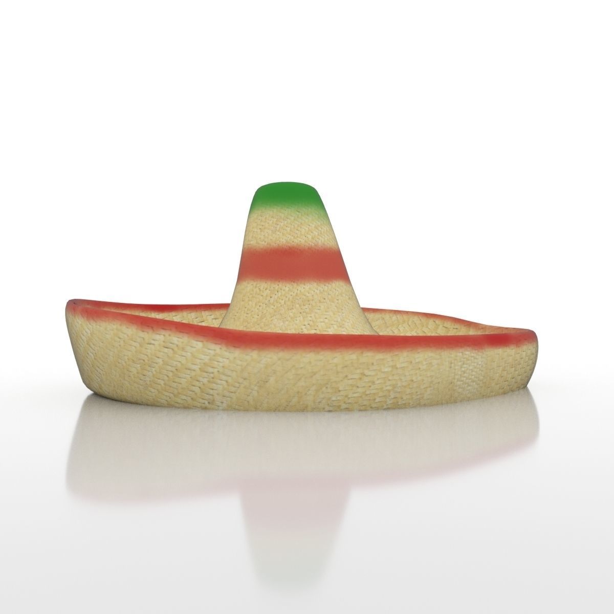 Mexican Hat Low-poly 3D model_1