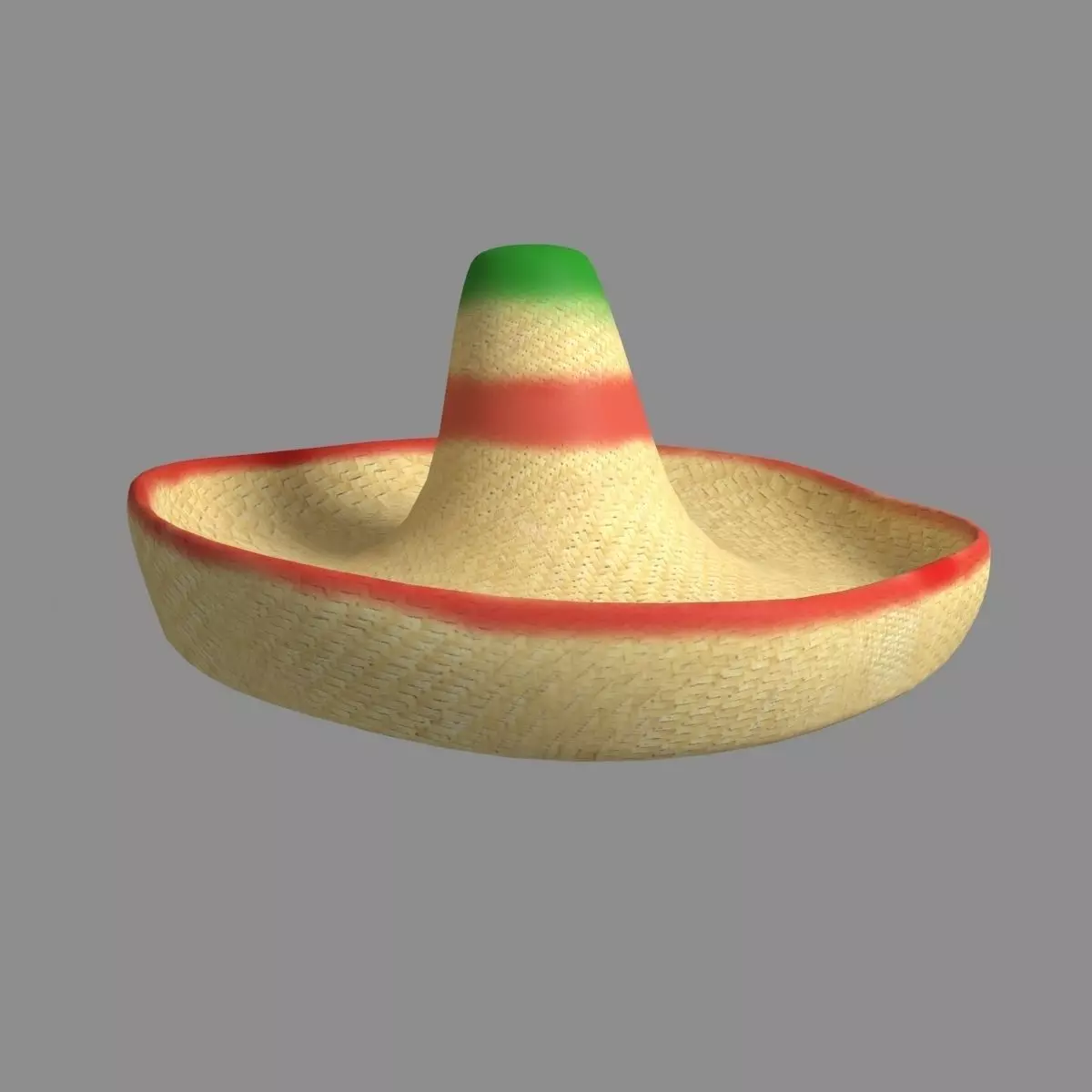 Mexican Hat Low-poly 3D model_0