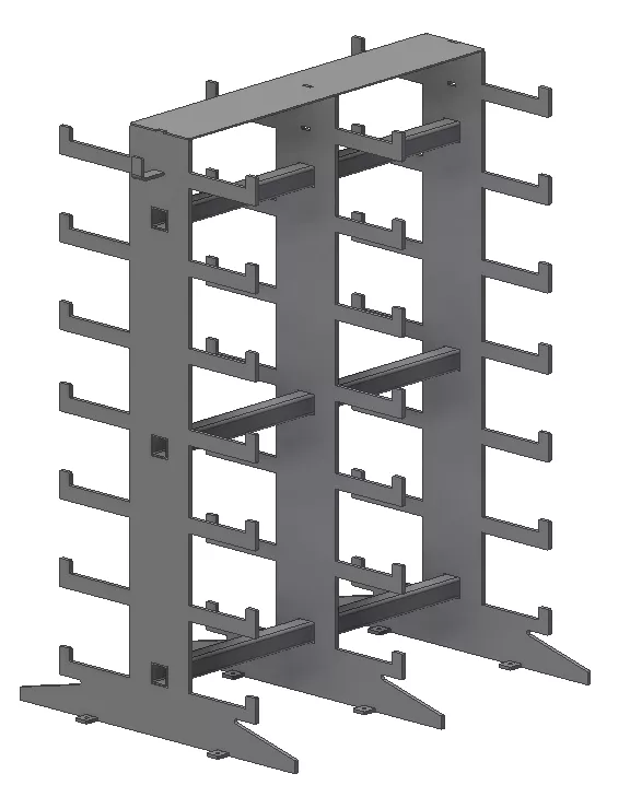 rangement pour axe ou tubes 3D print model