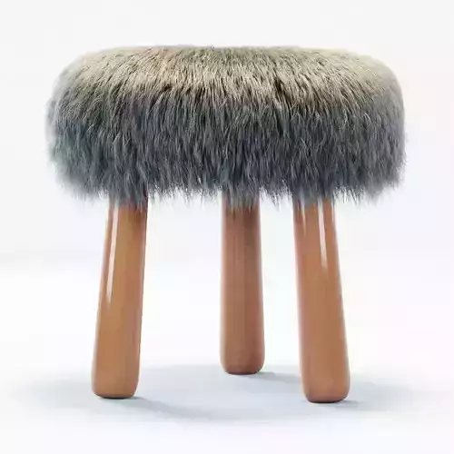 Philip Arctander Style Tripod Stool 3D model