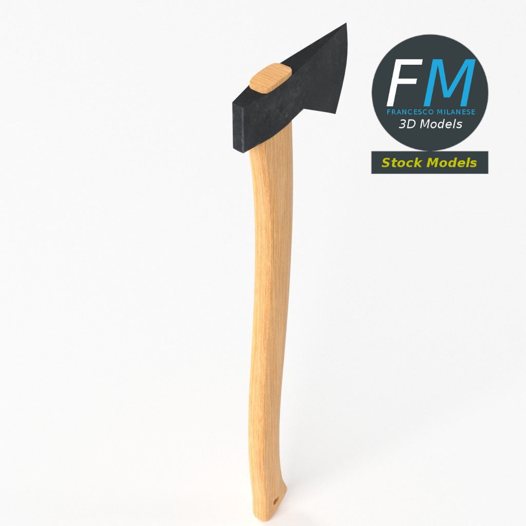 Axe hatchet 3D model_5