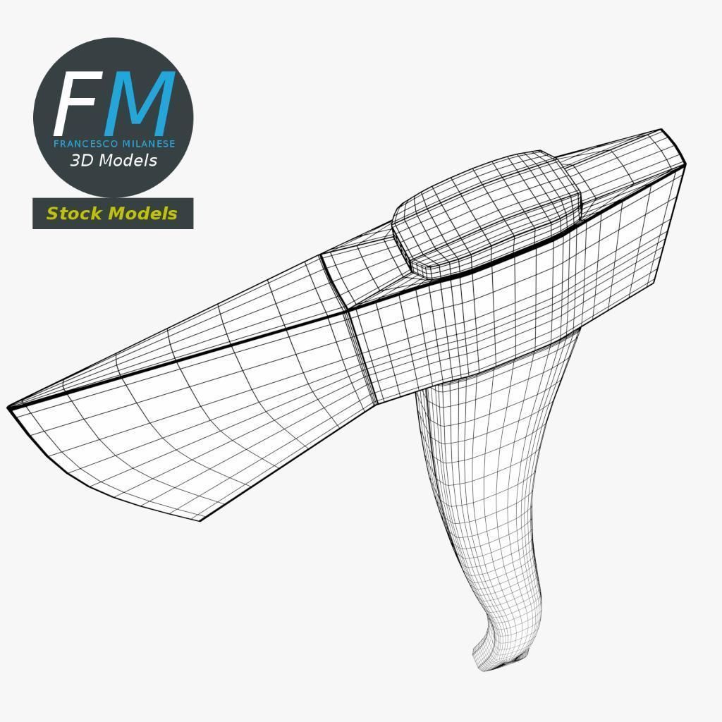 Axe hatchet 3D model_8